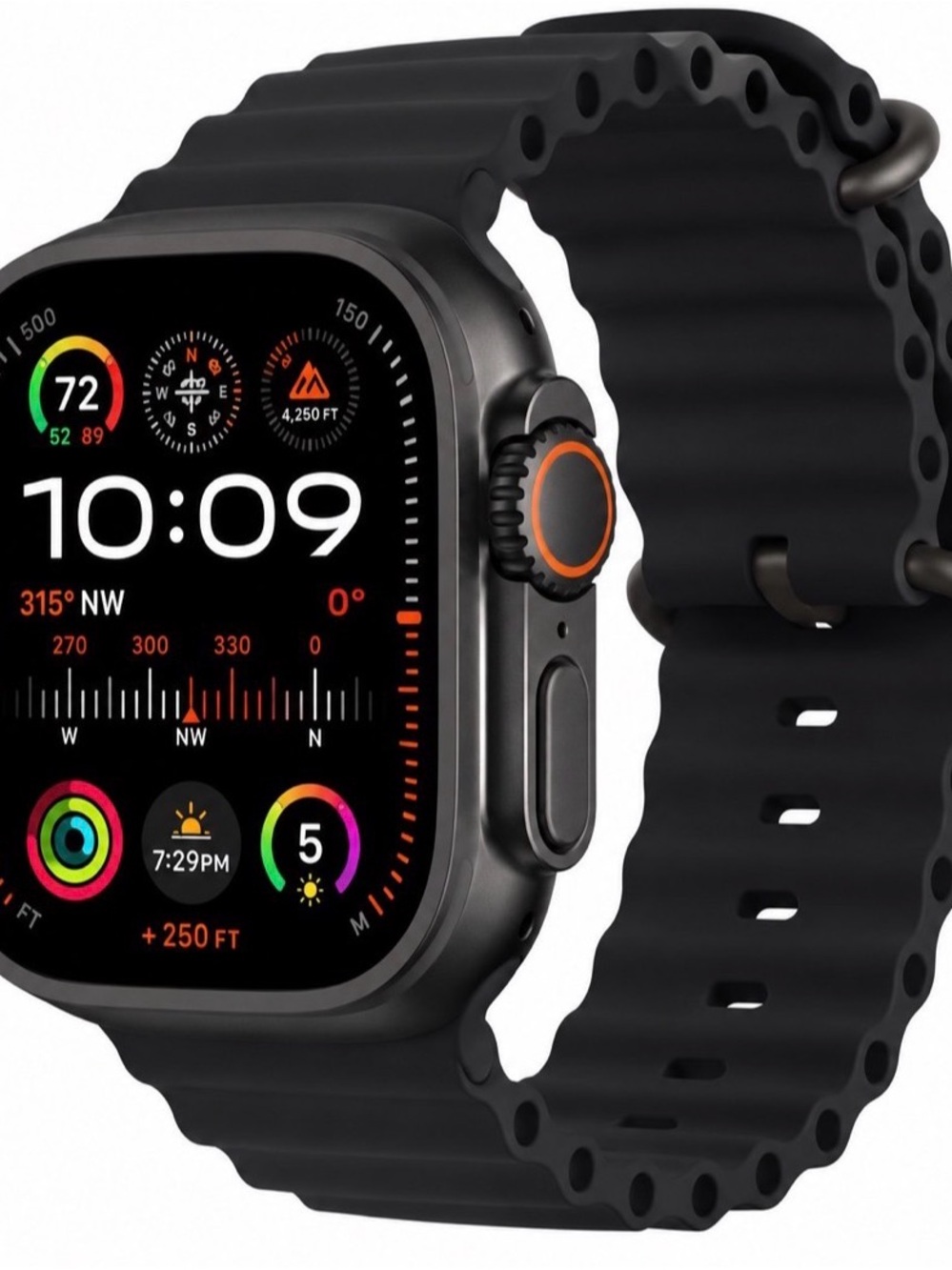 Apple Watch Ultra 2 GPS + Cellular 49MM Black Titanium Black Milanese Band 100%